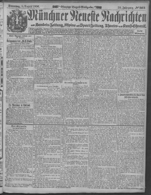 Münchner neueste Nachrichten Sonntag 5. August 1906