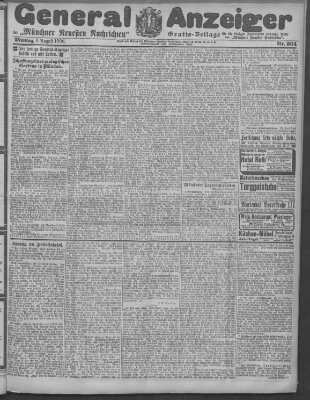 Münchner neueste Nachrichten Montag 6. August 1906