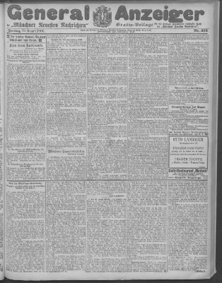 Münchner neueste Nachrichten Freitag 10. August 1906