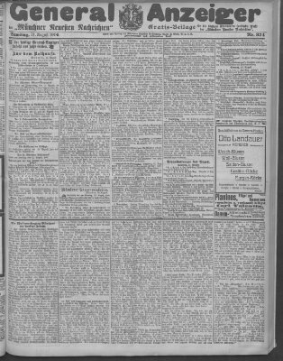 Münchner neueste Nachrichten Samstag 11. August 1906