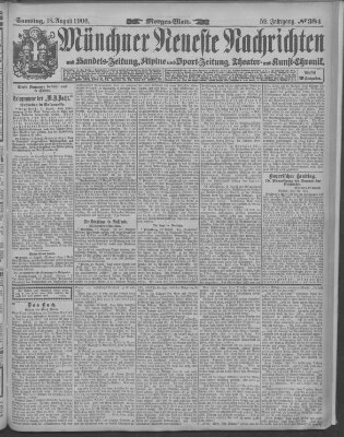 Münchner neueste Nachrichten Samstag 18. August 1906