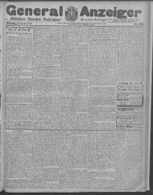 Münchner neueste Nachrichten Montag 20. August 1906