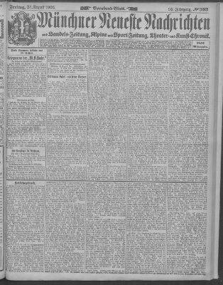 Münchner neueste Nachrichten Freitag 24. August 1906