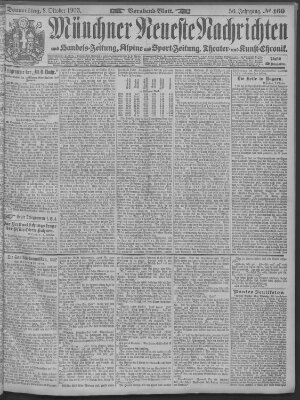 Münchner neueste Nachrichten Donnerstag 8. Oktober 1903