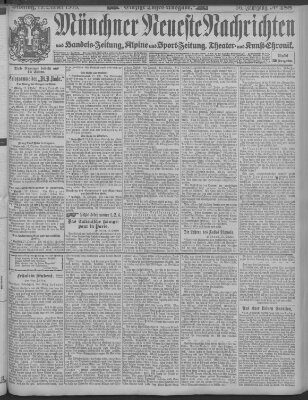 Münchner neueste Nachrichten Montag 19. Oktober 1903