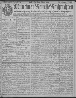 Münchner neueste Nachrichten Mittwoch 28. Oktober 1903