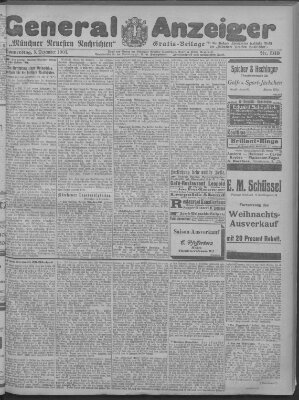 Münchner neueste Nachrichten Donnerstag 5. Dezember 1907