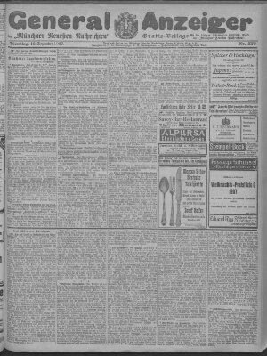 Münchner neueste Nachrichten Dienstag 10. Dezember 1907