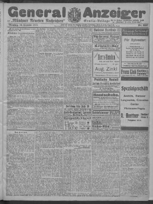 Münchner neueste Nachrichten Montag 30. Dezember 1907