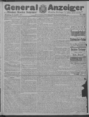 Münchner neueste Nachrichten Dienstag 31. Dezember 1907