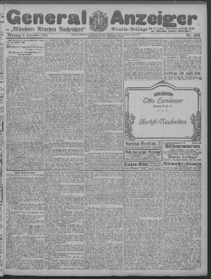 Münchner neueste Nachrichten Montag 2. September 1907