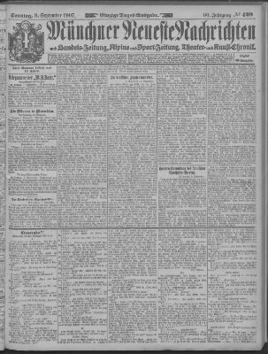 Münchner neueste Nachrichten Sonntag 8. September 1907