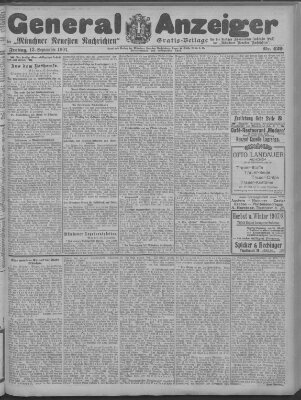 Münchner neueste Nachrichten Freitag 13. September 1907