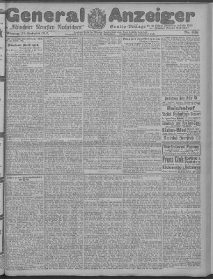 Münchner neueste Nachrichten Montag 23. September 1907