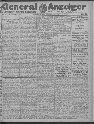 Münchner neueste Nachrichten Freitag 27. September 1907