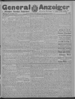 Münchner neueste Nachrichten Montag 30. September 1907