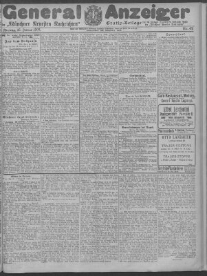 Münchner neueste Nachrichten Freitag 25. Januar 1907