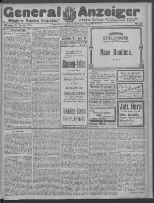 Münchner neueste Nachrichten Montag 28. Januar 1907