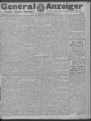 Münchner neueste Nachrichten Dienstag 29. Januar 1907