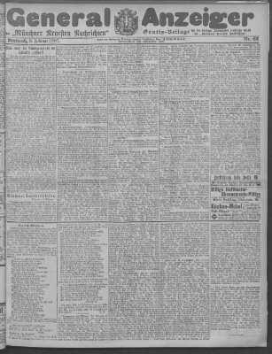 Münchner neueste Nachrichten Mittwoch 6. Februar 1907