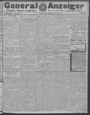 Münchner neueste Nachrichten Donnerstag 7. Februar 1907