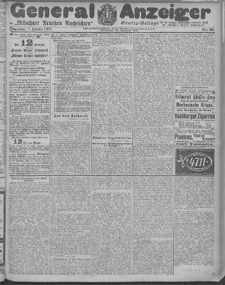 Münchner neueste Nachrichten Samstag 9. Februar 1907