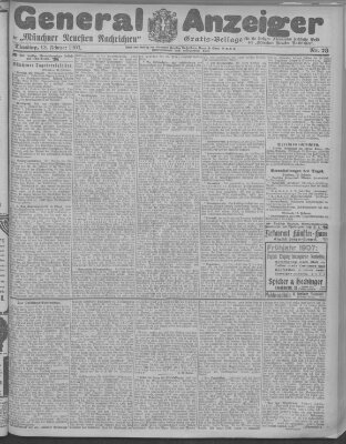 Münchner neueste Nachrichten Dienstag 12. Februar 1907