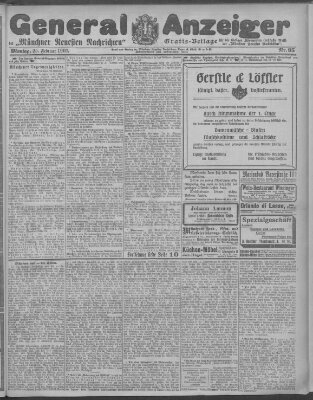 Münchner neueste Nachrichten Montag 25. Februar 1907