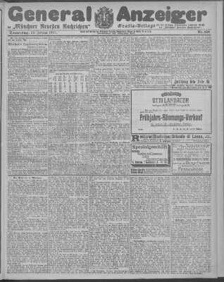 Münchner neueste Nachrichten Donnerstag 28. Februar 1907