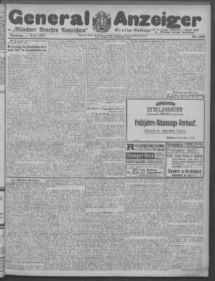 Münchner neueste Nachrichten Dienstag 5. März 1907