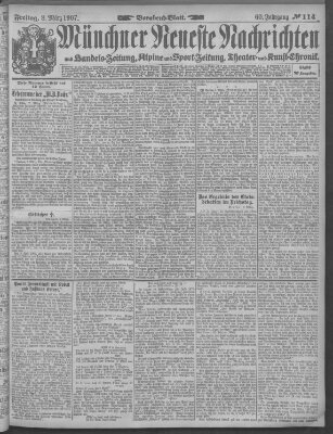 Münchner neueste Nachrichten Freitag 8. März 1907