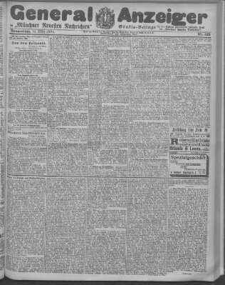 Münchner neueste Nachrichten Donnerstag 14. März 1907