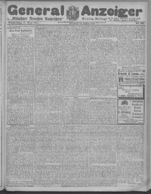 Münchner neueste Nachrichten Donnerstag 21. März 1907