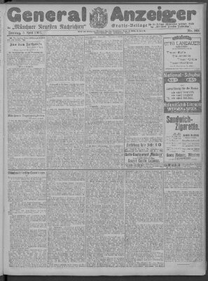 Münchner neueste Nachrichten Freitag 5. April 1907