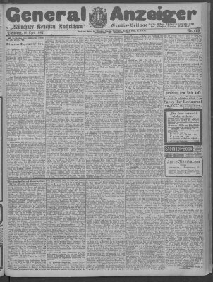 Münchner neueste Nachrichten Dienstag 16. April 1907