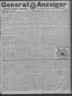 Münchner neueste Nachrichten Donnerstag 25. April 1907