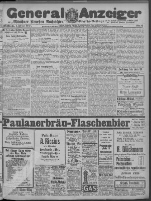 Münchner neueste Nachrichten Mittwoch 4. Januar 1905