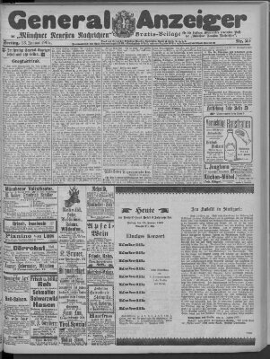 Münchner neueste Nachrichten Freitag 13. Januar 1905