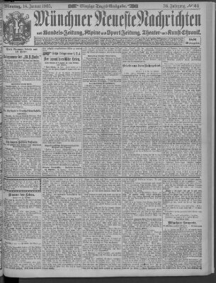 Münchner neueste Nachrichten Montag 16. Januar 1905