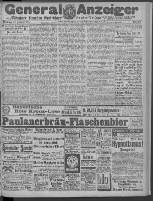 Münchner neueste Nachrichten Montag 16. Januar 1905