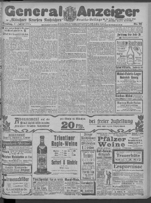 Münchner neueste Nachrichten Dienstag 17. Januar 1905