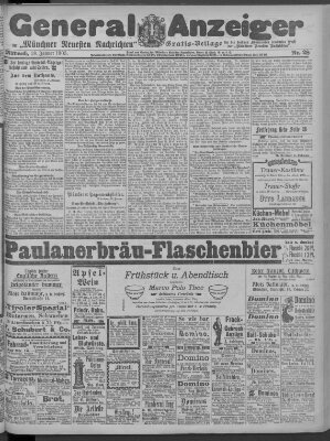 Münchner neueste Nachrichten Mittwoch 18. Januar 1905