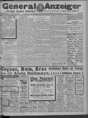 Münchner neueste Nachrichten Donnerstag 19. Januar 1905