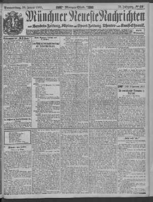 Münchner neueste Nachrichten Donnerstag 26. Januar 1905