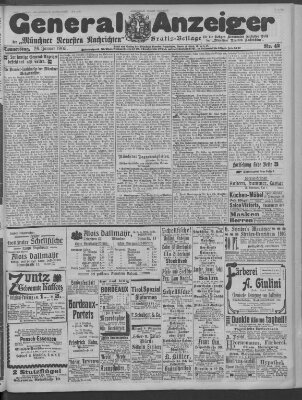 Münchner neueste Nachrichten Donnerstag 26. Januar 1905