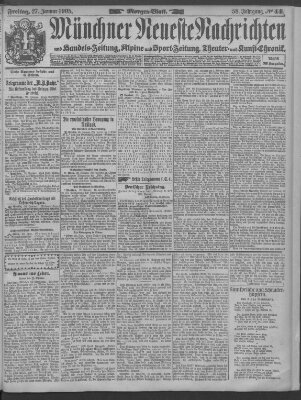 Münchner neueste Nachrichten Freitag 27. Januar 1905