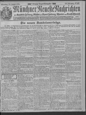 Münchner neueste Nachrichten Montag 30. Januar 1905