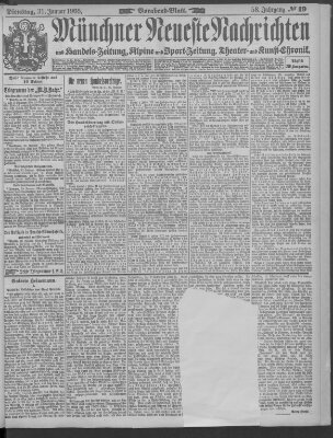 Münchner neueste Nachrichten Dienstag 31. Januar 1905