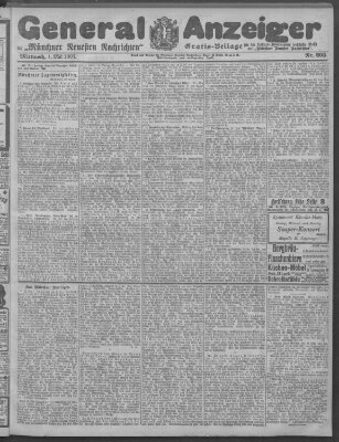 Münchner neueste Nachrichten Mittwoch 1. Mai 1907