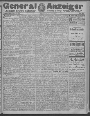 Münchner neueste Nachrichten Donnerstag 16. Mai 1907